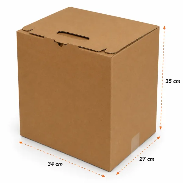 34x27x35cm Bag Type Double Corrugated Box - Kraft - Kolicim (1)