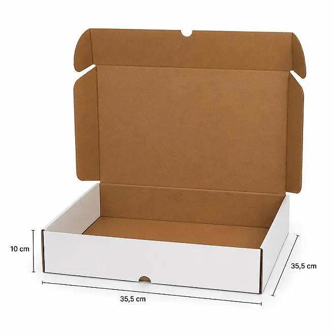 35.5x35.5x10cm Box - 4 Desi Box - Cut Box - White - Kolicim (1)