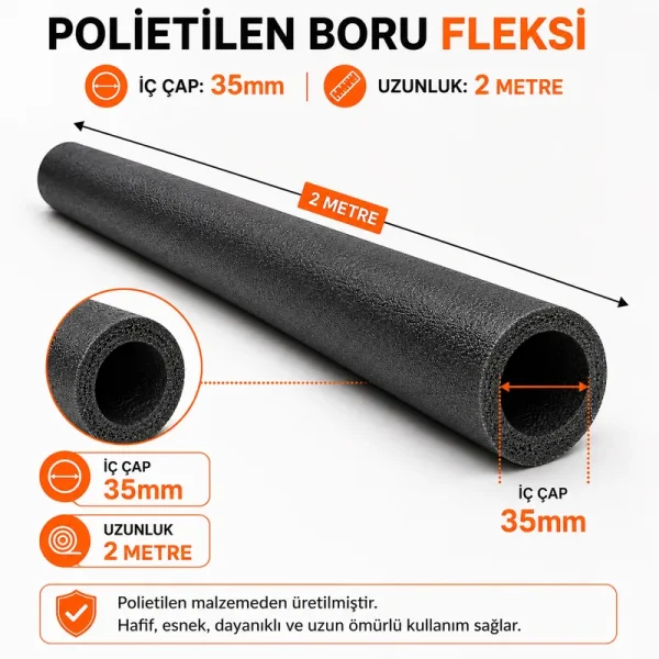35x10mm 35 'lik Boru Yalıtım Flexi - 2 Metre - Kolicim (1)