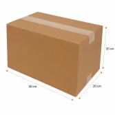 35x20x20cm Koli - 4,6 Desi Koli - Tek Oluklu Koli - Kraft - 2