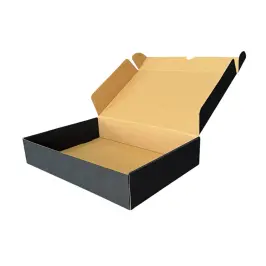 35x24x7cm Tek Oluklu Kutu - 2 Desi Kutu - Siyah Renkli Kutu - 2