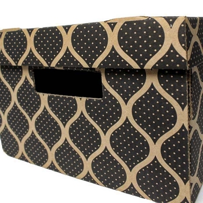 35x27x18cm Black Box - 6 Desi Boxes - Ziplock Box - Kraft - Thumbnail