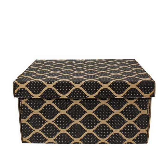 35x27x18cm Black Box - 6 Desi Boxes - Ziplock Box - Kraft