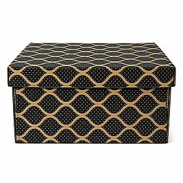 35x27x18cm Siyah Kutu - 6 Desi Kutu - Kilitli Kutu - Kraft - 3