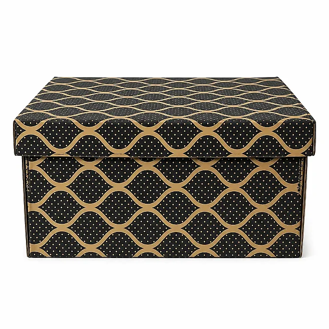 35x27x18cm Siyah Kutu - 6 Desi Kutu - Kilitli Kutu - Kraft - 3