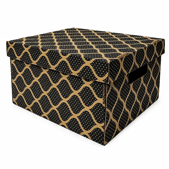 35x27x18cm Siyah Kutu - 6 Desi Kutu - Kilitli Kutu - Kraft - Kolicim (1)