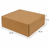 35x30x11cm Locked Box - Kraft - 2