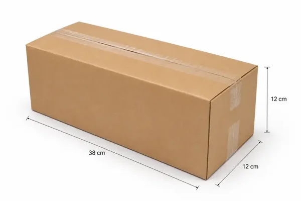 38x12x12cm Koli - 1,8 Desi Koli - Tek Oluklu Koli - Kraft - Kolicim (1)