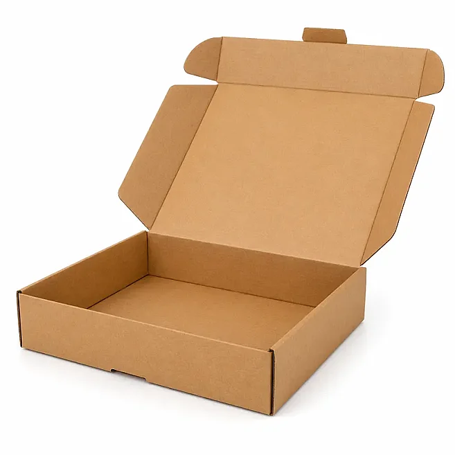 39x22x8cm Kutu - 2 Desi Kutu - Çift Oluklu Kutu - Kilitli Kutu - Kraft - 1