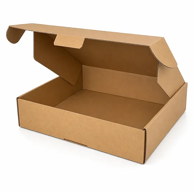 39x22x8cm Kutu - 2 Desi Kutu - Çift Oluklu Kutu - Kilitli Kutu - Kraft - 2