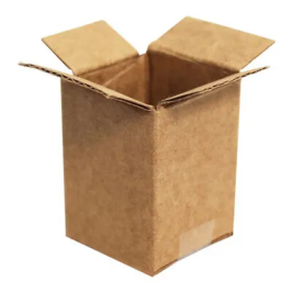 3x3x4cm Single Corrugated Box - Kraft - Thumbnail