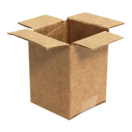 3x3x4cm Single Corrugated Box - Kraft - Thumbnail