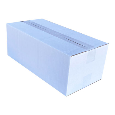 40x20x15cm صندوق واحد مموج - أبيض - Thumbnail