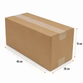 40x20x15cm Single Corrugated Box - Kraft - 2