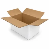 40x20x15cm Single Corrugated Box - White - 3