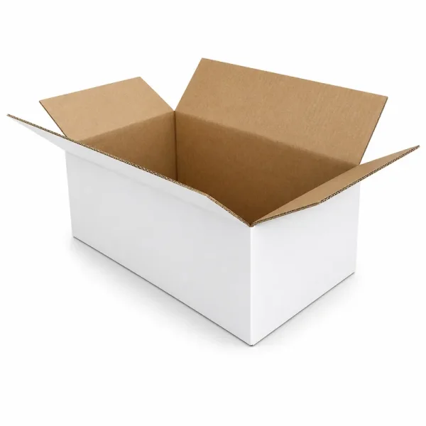 40x20x15cm Single Corrugated Box - White - 1