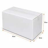 40x20x20cm Double Corrugated White Box - 2