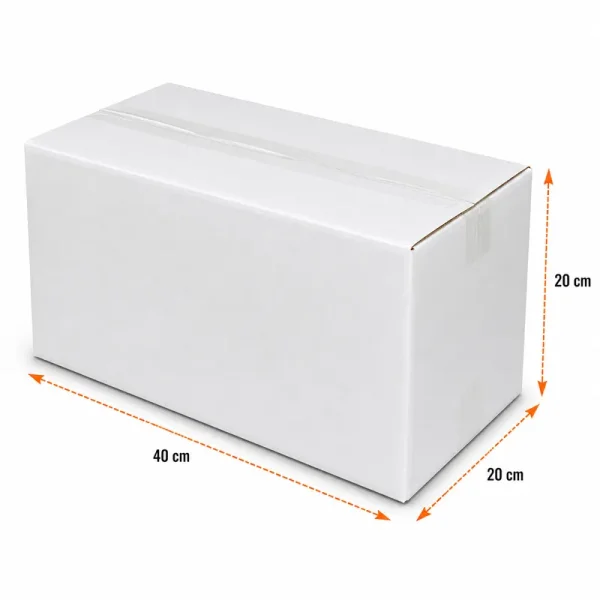 40x20x20cm Double Corrugated White Box - Kolicim (1)