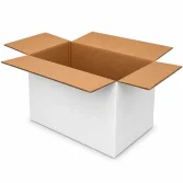 40x25x25cm Koli - 8 Desi Koli - Çift Oluklu Koli - Beyaz - 3