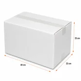 40x25x25cm Koli - 8 Desi Koli - Çift Oluklu Koli - Beyaz - 2