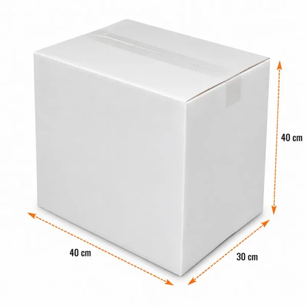 40x30x40cm Double Corrugated White Box - Kolicim (1)