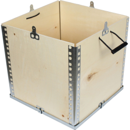 40x40x40cm Wooden Cargo Crate - Thumbnail