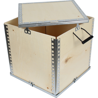 40x40x40cm Wooden Cargo Crate - Thumbnail