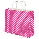 41x32x12 Polka Dot Paper Bag – Fuchsia Pink – 25 Pieces - 2