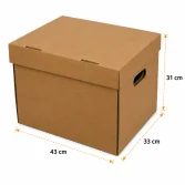 41x33x31cm Double Corrugated Archive Box - Kraft - 4