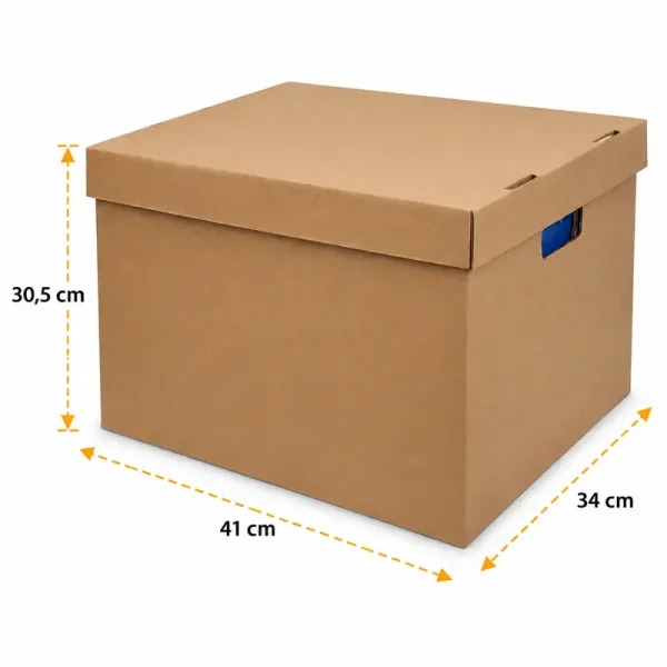 41x34x30,5cm Kutu - 14 Desi Kutu - Klasör Kutusu - Klasör Arşiv Kolisi - Kraft - Kolicim (1)