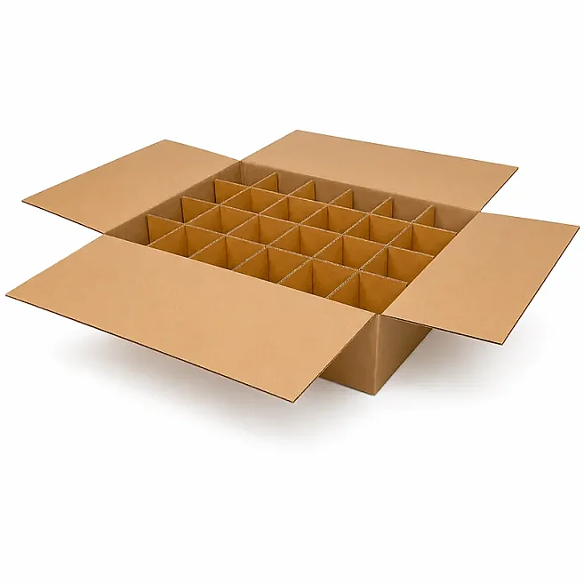 43,5x29x9cm Koli - 3,8 Desi Koli - Seperatörlü Çay Bardağı Kolisi - Kraft - Kolicim (1)