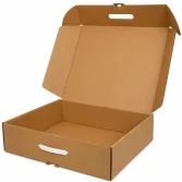 صندوق بيدين 43×37×11 سم – كرافت بطبقة واحدة - 1