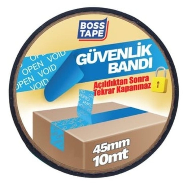 45x10 Kutu Güvenlik Bantı - Mavi