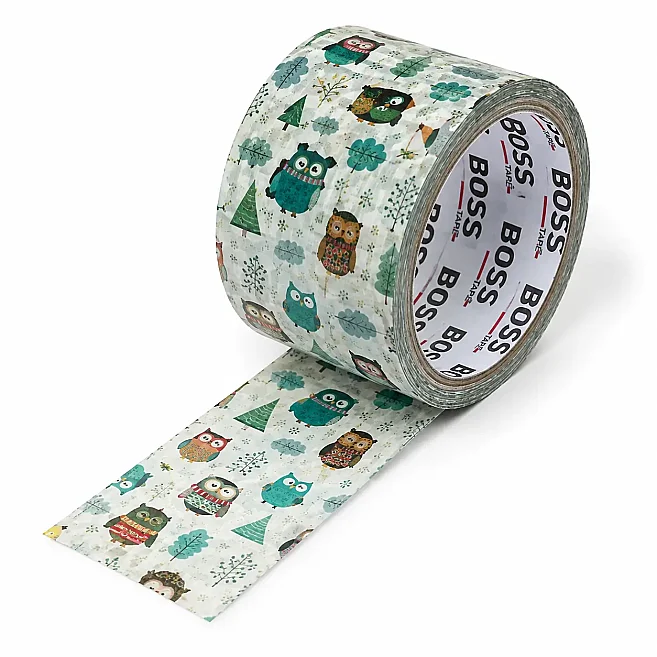 45mm x 25 Meter Owl Printed Packaging Tape - Kolicim (1)