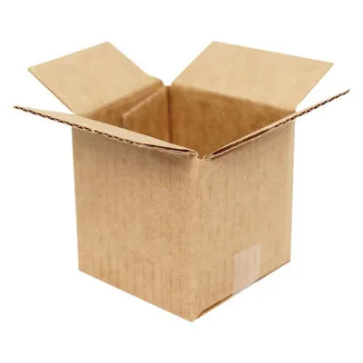 4,5x4,5x4,5cm Single Corrugated Box - Kraft - Thumbnail