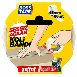 45x66 Sessiz Açılan Şeffaf Koli Bantı - 1
