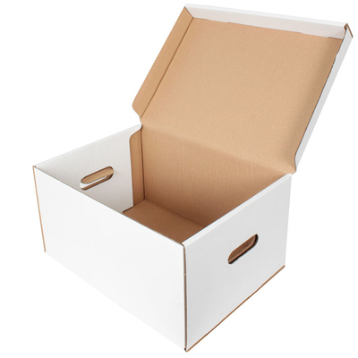 صندوق 46.5 * 34 * 24 سم - 12 صندوق ديسي - صندوق زيبلوك مزدوج مموج-أبيض - Thumbnail