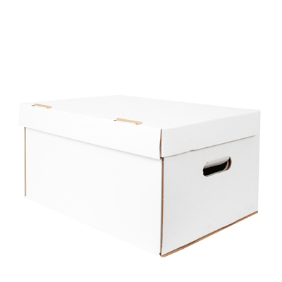 46.5x34x24cm Box - 12 Desi Boxes - Double Corrugated Ziplock Box - White - Thumbnail