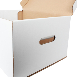 46.5x34x24cm Box - 12 Desi Boxes - Double Corrugated Ziplock Box - White - Thumbnail