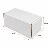 15x8x6،5 سم مربع أبيض - 2