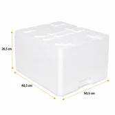 50x41x25cm Styrofoam Meat and Fish Package - 15 Kg. - 2