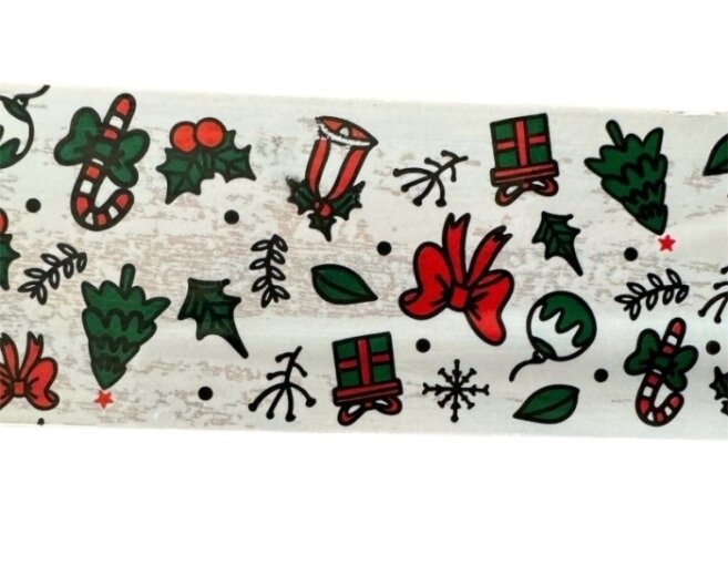 شريط تغليف مطبوع بزينة عيد الميلاد ‎٥٠ مم × ٦٦ م‎ - Kolicim (1)