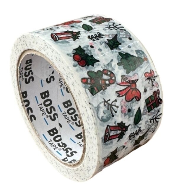 شريط تغليف مطبوع بزينة عيد الميلاد ‎٥٠ مم × ٦٦ م‎ - Kolicim
