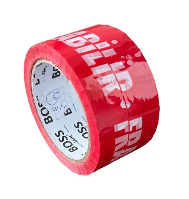 50x66 Red Sensitive Product Warning Duct Tape