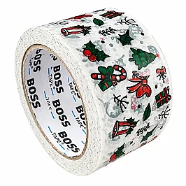 50mm x 66 Meter Christmas Ornament Printed Packaging Tape - 1