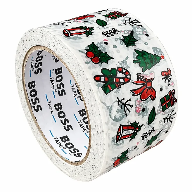 50mm x 66 Meter Christmas Ornament Printed Packaging Tape - 1