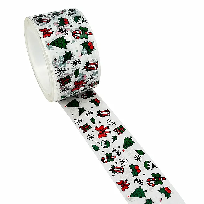 50mm x 66 Meter Christmas Ornament Printed Packaging Tape - 3