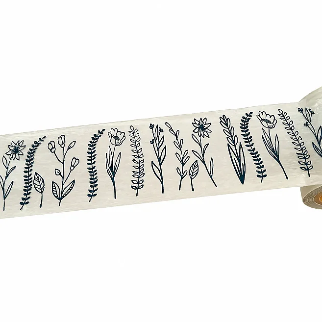 50mm x 66 Metre Çiçek Desenli Baskılı Koli Bantı - Kolicim (1)