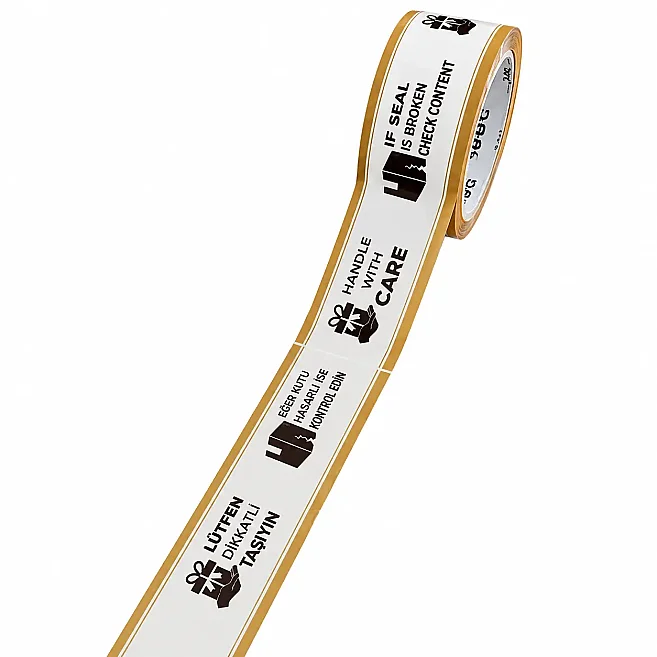 50mm x 66 Metre Dikkatli Taşıyınız Baskılı Koli Bantı - Kolicim (1)