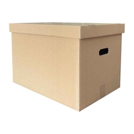 51x36x35cm Hand Held Double Corrugated Box - Kraft - Thumbnail